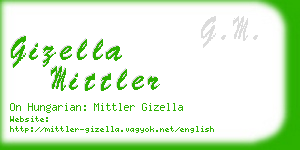 gizella mittler business card